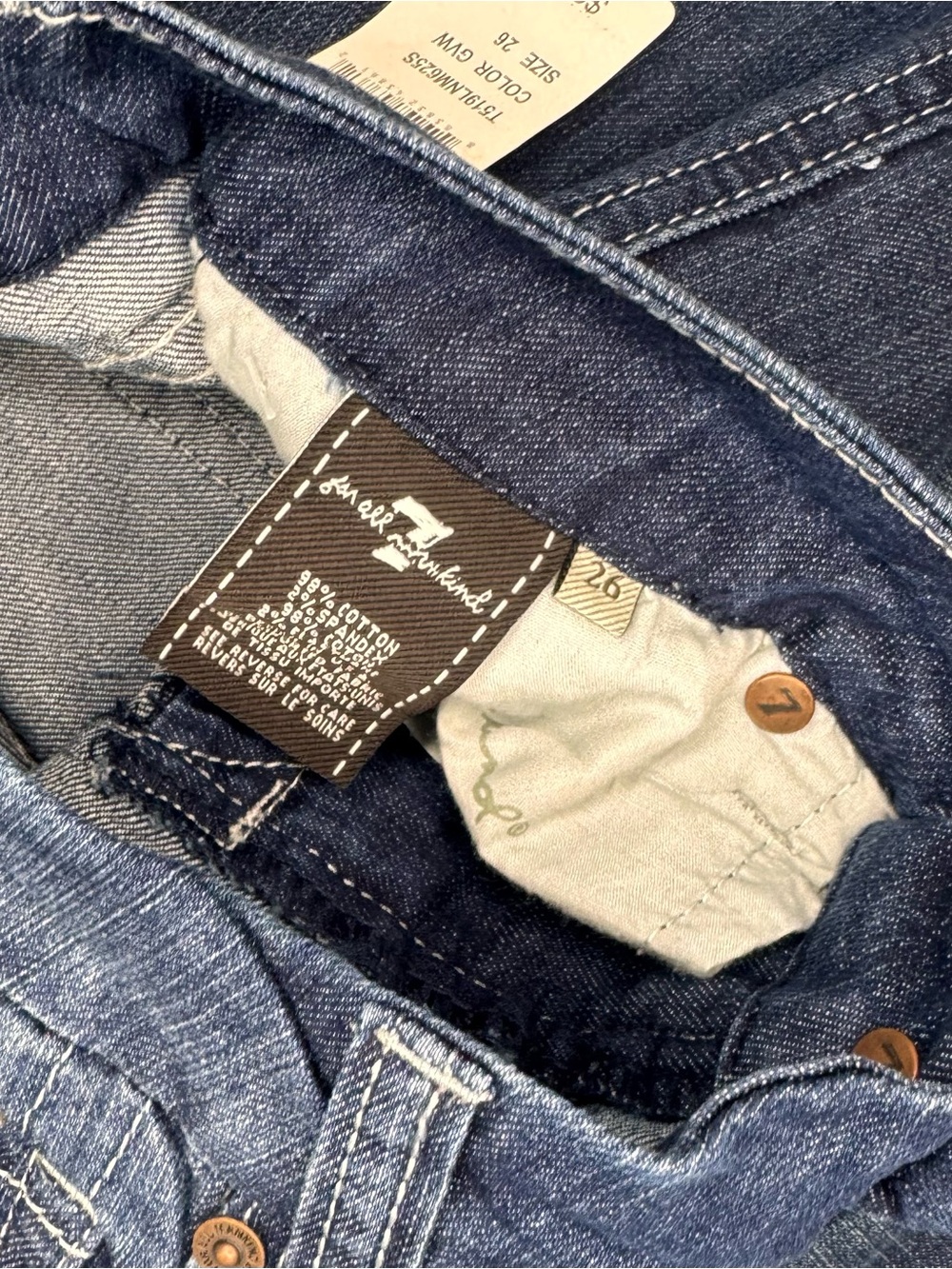NWT 7 For All Mankind Standard Straight Leg Jeans Women 26 Dark Wash - Picture 3 of 8